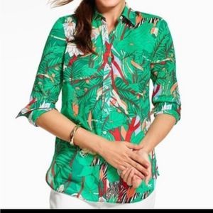 Talbots jungle cotton shirt